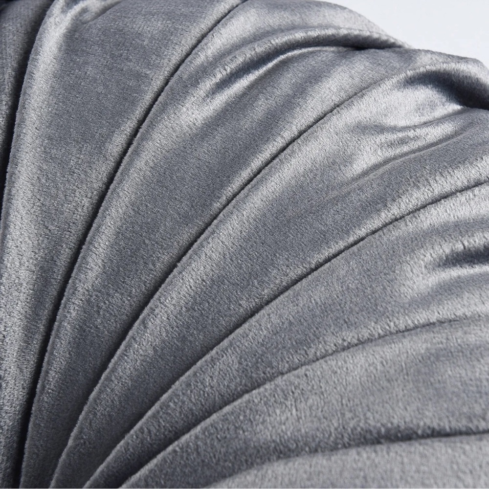NEW Pleated Round VELVET Throw Pillow Chair Sofa Living Room Home Decor U CHOOSE - Picture 14 of 15